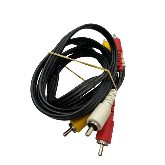 60" RCA Audio/Video Cable 3 Color-Coded Connectors Black 7d - Picture 2 of 3